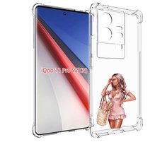 Чехол бампер MyPads Девушка-в-мини-платье женский для Vivo iQOO ...