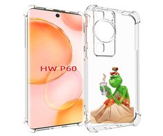 Чехол MyPads Гринч-в-платье для Huawei P60