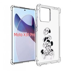 Чехол MyPads человек с разными масками для Motorola Moto X30 Pro