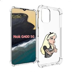 Чехол MyPads принцесса-в-татуировках женский для Nokia G400 5G
