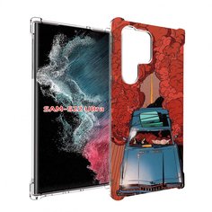 Чехол MyPads машина мчится с дымком для Samsung Galaxy S23 Ultra