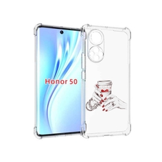 Чехол бампер MyPads Любовный-стакан для Honor 50