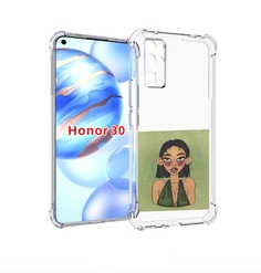 Чехол бампер MyPads девушка-с-каре-и-тату для Honor 30 (BMH-AN10