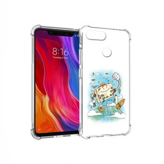 Чехол MyPads Tocco для Xiaomi Mi 8 Lite Счастливый чемодан (PT119514.309.166)