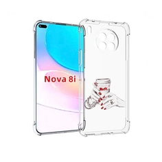 Чехол бампер MyPads Любовный-стакан для Huawei Nova 8i