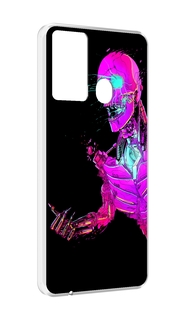 Чехол MyPads скелет-робот-фиолетовый для Itel P37/Itel Vision 2S