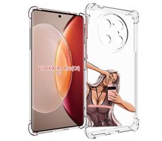 Чехол MyPads девушка-в-прозрачной-одежде для Vivo X90 Pro Plus