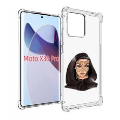 Чехол MyPads девушка-в-золотой-маске для Motorola Moto X30 Pro