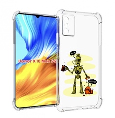Чехол MyPads прикольный робот для Honor X10 Max
