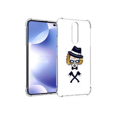 Чехол MyPads Tocco для Xiaomi Redmi k30 девушка в маске с топорами рисунок