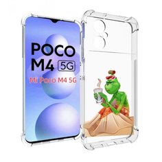 Чехол MyPads Гринч-в-платье для Xiaomi Poco M4 5G