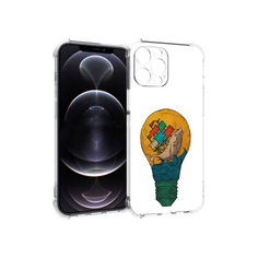 Чехол MyPads Tocco для Apple iPhone 12 Pro Max кит в лампочке с парусами