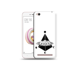 Чехол MyPads Tocco для Xiaomi Redmi 5A черно белая летающая тарелка (PT227197.319.679)