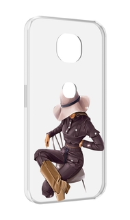Чехол MyPads загадочная-девушка-в-костюме женский для Motorola Moto G5S (XT1799-2)