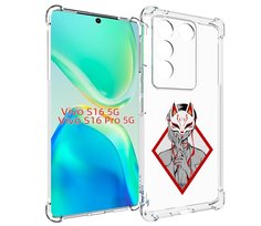 Чехол MyPads девушка в маске япония для Vivo S16 5G/S16 Pro 5G/V27/V27 Pro
