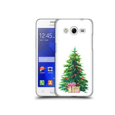 Чехол MyPads Tocco для Samsung Galaxy Core 2 Елка новогодняя с подарками акварель