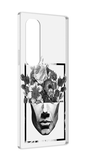 Чехол MyPads черно белая ваза в абстракции для Samsung Galaxy Z Fold 4 (SM-F936)