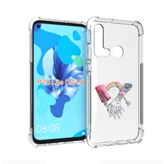 Чехол бампер MyPads абстракция руки в татуировках для Huawei P20