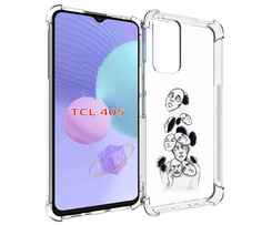 Чехол MyPads человек с разными масками для TCL 405