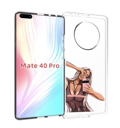 Чехол MyPads девушка-в-прозрачной-одежде для Huawei Mate 40 Pro (NOH-NX9)