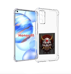 Чехол бампер MyPads маска с клыками и рогами для Honor 30 (BMH-A