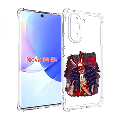Чехол MyPads девушка-с-текучей-маской женский для Huawei Nova 10