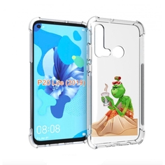 Чехол бампер MyPads Гринч-в-платье для Huawei P20 Lite (2019)