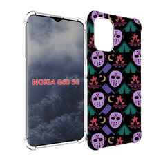 Чехол MyPads фиолетовые маски для Nokia G60 5G