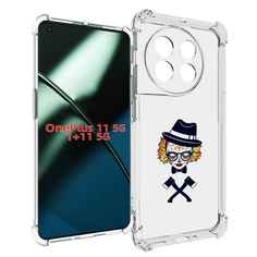 Чехол MyPads девушка в маске с топорами рисунок для OnePlus 11