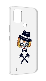 Чехол MyPads девушка в маске с топорами рисунок для Nokia C31