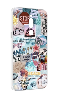 Чехол MyPads Пляжи-постер для Meizu Note 8
