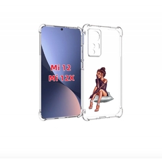 Чехол бампер MyPads Девушка-на-подушке женский для Xiaomi 12.