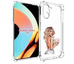 Чехол бампер MyPads Роскошное-платье женский для Realme 10 Pro п...