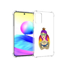 Чехол MyPads Tocco для Xiaomi Redmi Note 10 5G девушка в татуировках с короной