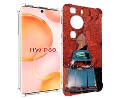 Чехол MyPads машина мчится с дымком для Huawei P60