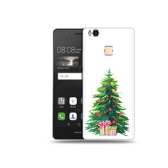 Чехол MyPads Tocco для Huawei P9 Lite Елка новогодняя с подарками акварель (PT74547.57.78)