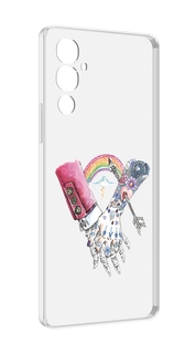 Чехол MyPads абстракция руки в татуировках для Tecno Pova 4