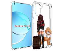 Чехол MyPads девушка-с-модным-чемоданом женский для Realme 10