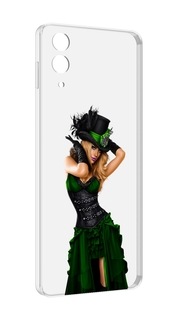 Чехол MyPads девушка-в-модном-длинном-платье женский для Samsung Galaxy Z Flip 4 (SM-F721)