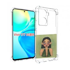 Чехол MyPads девушка-с-каре-и-тату для Vivo Y77 5G