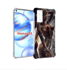 Чехол бампер MyPads девушки-инь-и-янь-в-татуировках для Honor 30