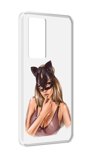 Чехол MyPads девушка-в-купальнике-с-маской-кошки женский для Realme GT Master Explorer