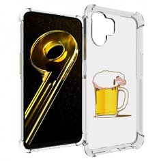 Чехол бампер MyPads кружка пива для Realme 10 5G противоударный