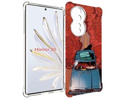 Чехол MyPads машина мчится с дымком для Honor 80