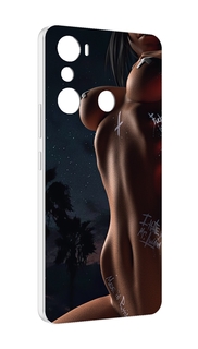 Чехол MyPads белые-татуировки-на-теле для Infinix Hot 20i