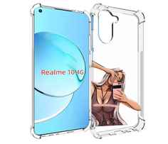 Чехол MyPads девушка-в-прозрачной-одежде для Realme 10