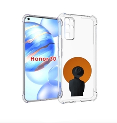 Чехол бампер MyPads парень в шляпе в оранжевом кружке для Honor