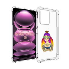 Чехол MyPads девушка в татуировках с короной для Xiaomi Redmi Note 12 Pro