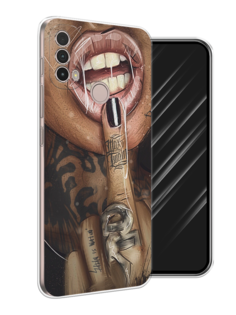 Чехол Awog на Lenovo K14 Plus/Motorola Moto E20/E30/E40 "Девушка с татуировками"