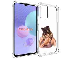 Чехол MyPads девушка-в-купальнике-с-маской-кошки женский для TCL 405